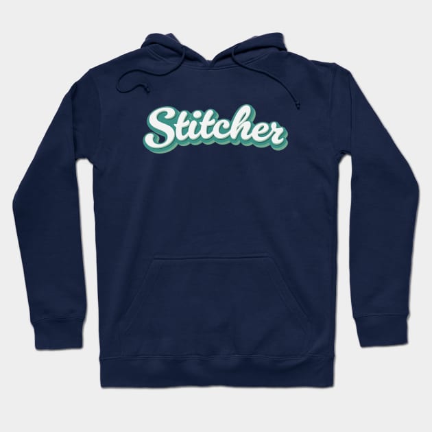 Stitcher Aqua Hoodie by Cherry Hill Stitchery